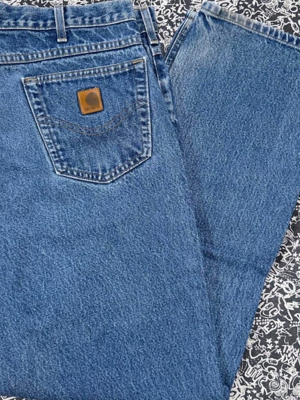 Vintage Carhartt UB170 DST Relaxed Fit Jeans 38x34 Made in USA
